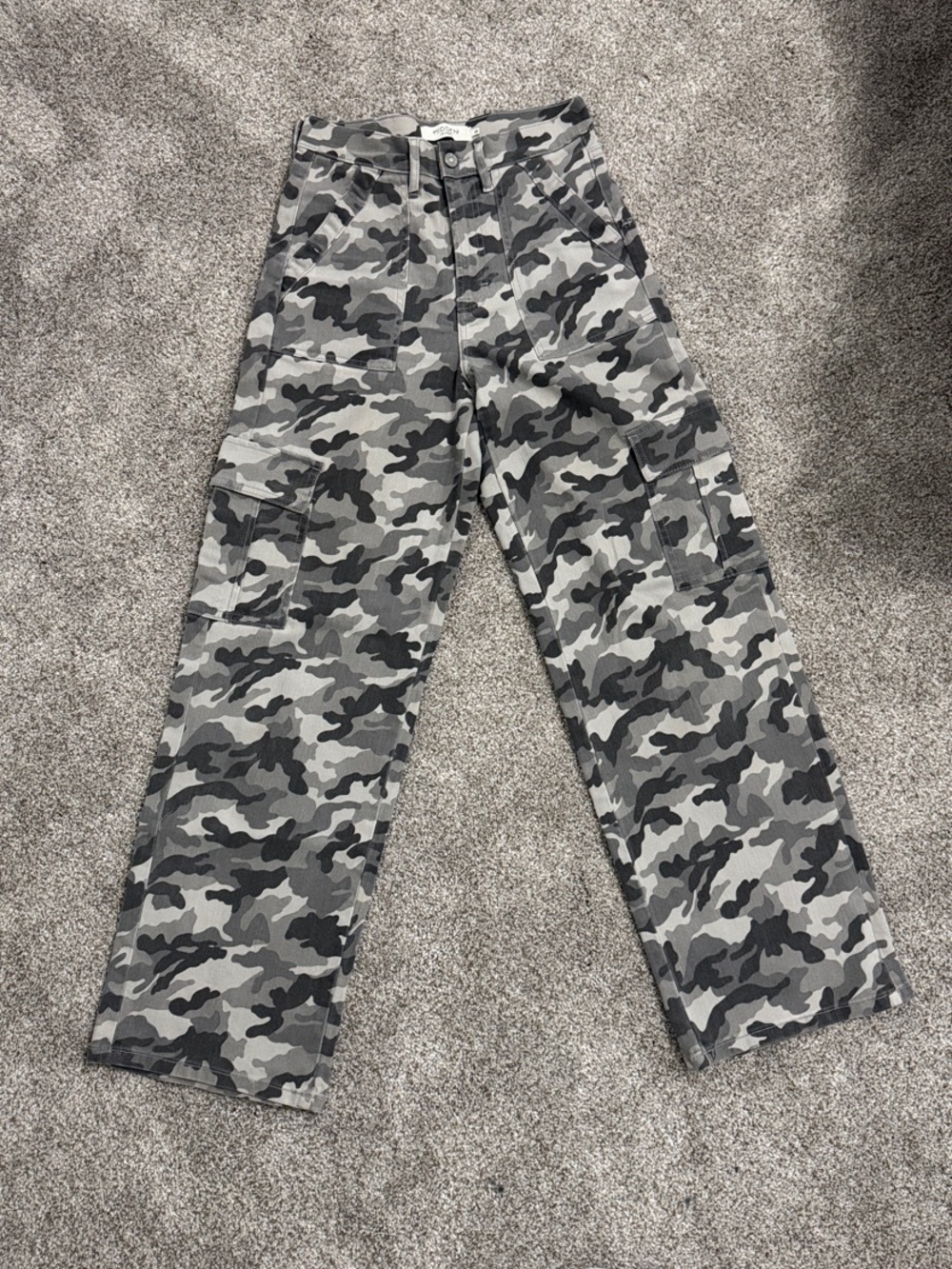 Hidden Gray Camo Cargo Pants